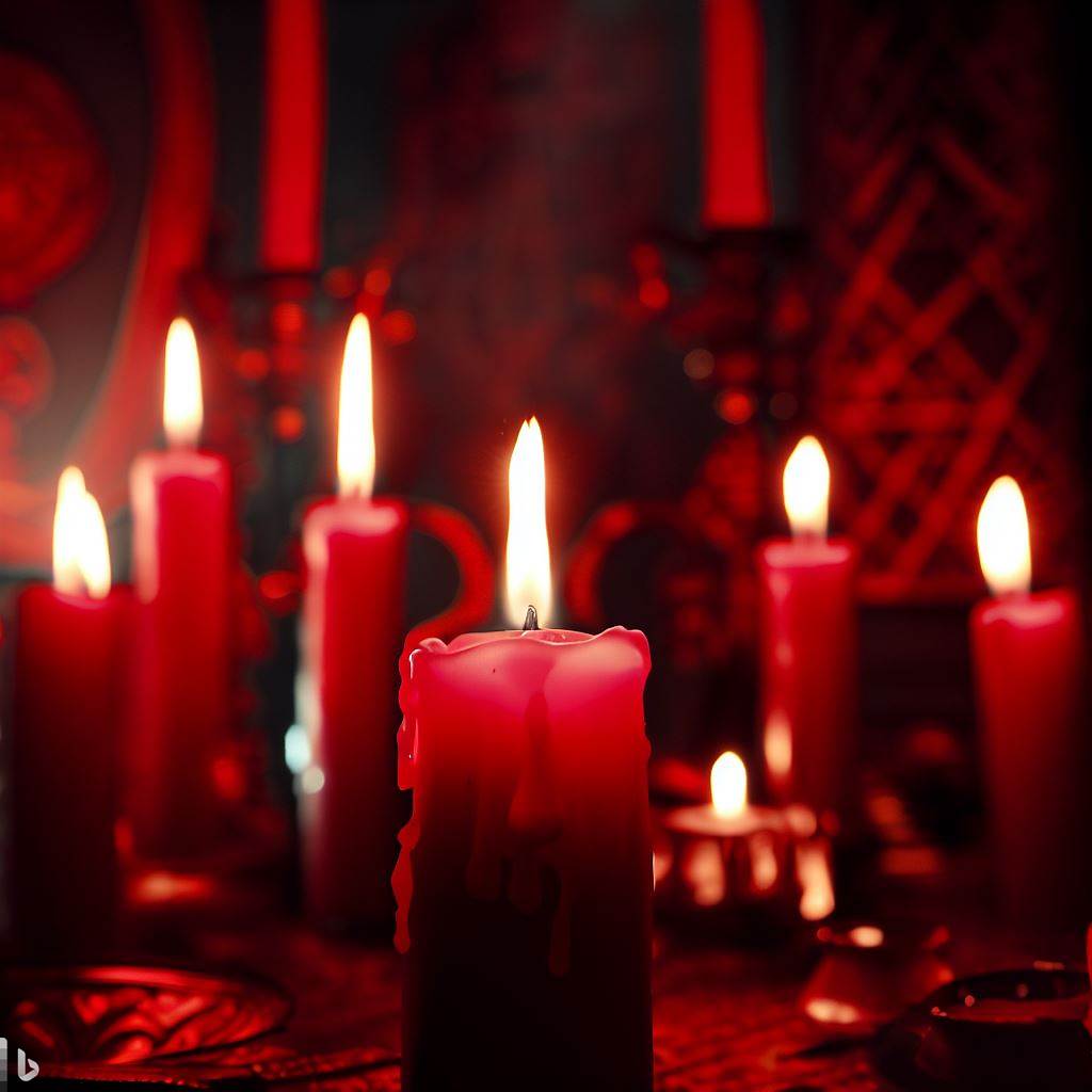 velas rojas de ritual