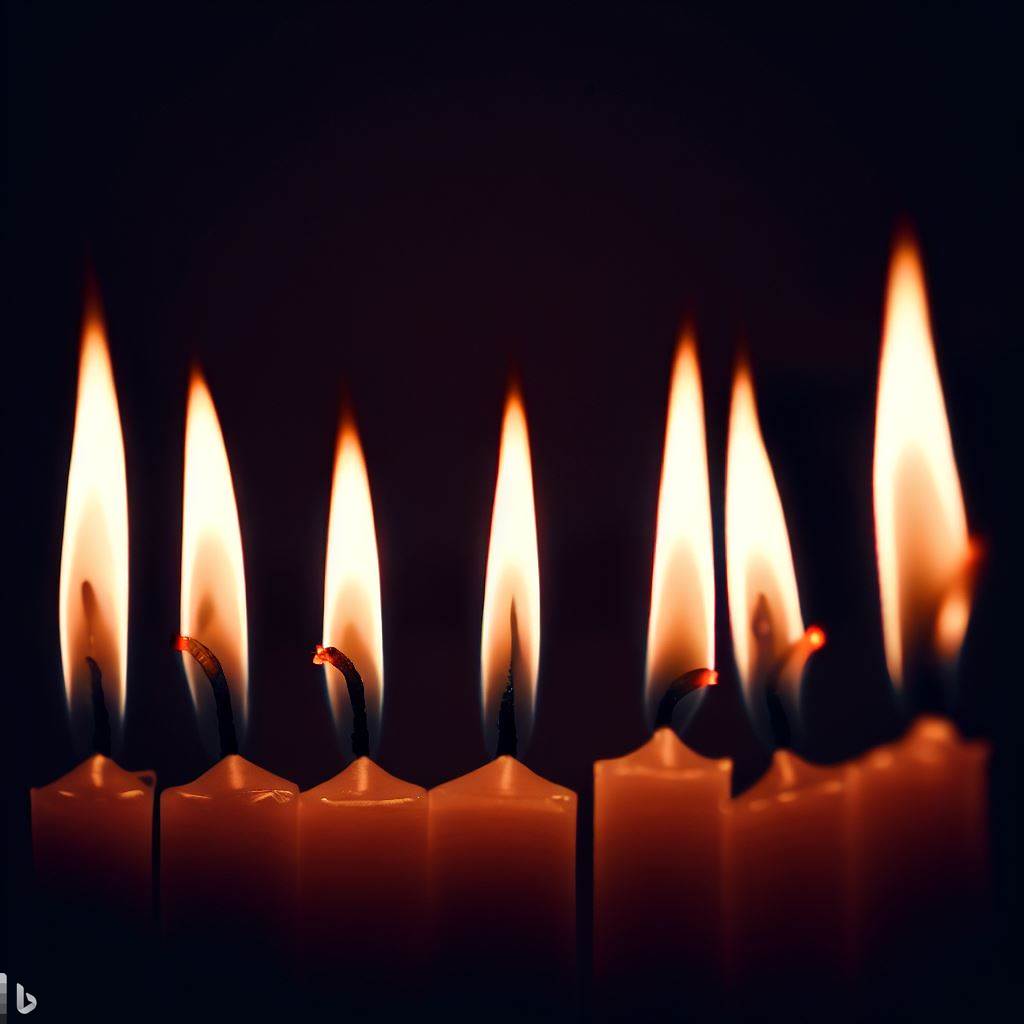 velas con llamas de distintos colores