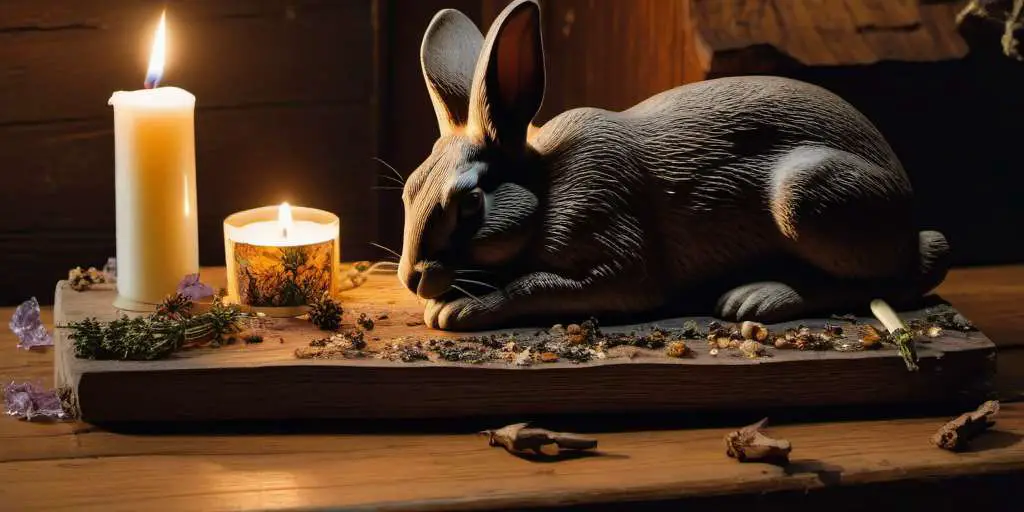 Significado de restos de vela en forma de conejo
