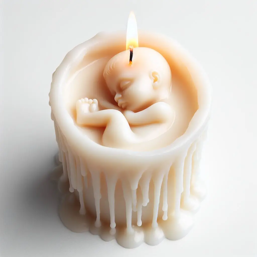 Significado de restos de velas con forma de niño que no ha nacido